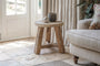 Ibo Reclaimed Wood Round Side Table - Natural- nkuku