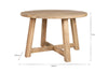 Indali Mango Wood Round Dining Table - Large-nkuku