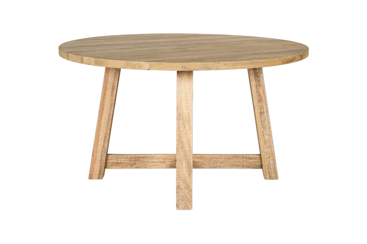 Indali Mango Wood Round Dining Table - Large-nkuku