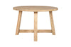 Indali Mango Wood Round Dining Table - Small-nkuku