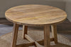 Indali Mango Wood Round Dining Table - Small-nkuku