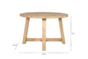 Indali Mango Wood Round Dining Table - Small-nkuku