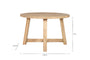 Indali Mango Wood Round Dining Table - Small-nkuku