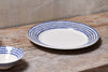 Indigo Drop Dinner Plate - Cream & Indigo-nkuku