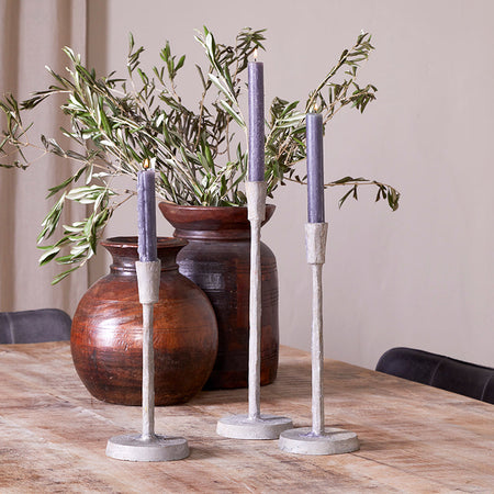 Inigo Candle Holder - Aged Zinc-nkuku