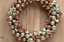 Inika Glass Wreath - Antique Gold & Rust-nkuku