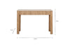 Ira Travertine & Mango Wood Console Table - Natural- nkuku