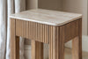 Ira Travertine & Mango Wood Side Table- nkuku