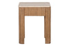 Ira Travertine & Mango Wood Side Table- nkuku