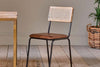 Iswa Leather & Cane Dining Chair - Tan-nkuku