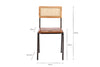 Iswa Leather & Cane Dining Chair - Tan-nkuku