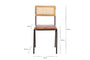 Iswa Leather & Cane Dining Chair - Tan-nkuku