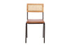 Iswa Leather & Cane Dining Chair - Tan-nkuku