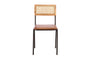 Iswa Leather & Cane Dining Chair - Tan-nkuku