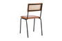 Iswa Leather & Cane Dining Chair - Tan-nkuku