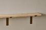 Japhali Mango Wood And Iron Shelf - Long-nkuku