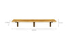 Japhali Mango Wood And Iron Shelf - Long-nkuku