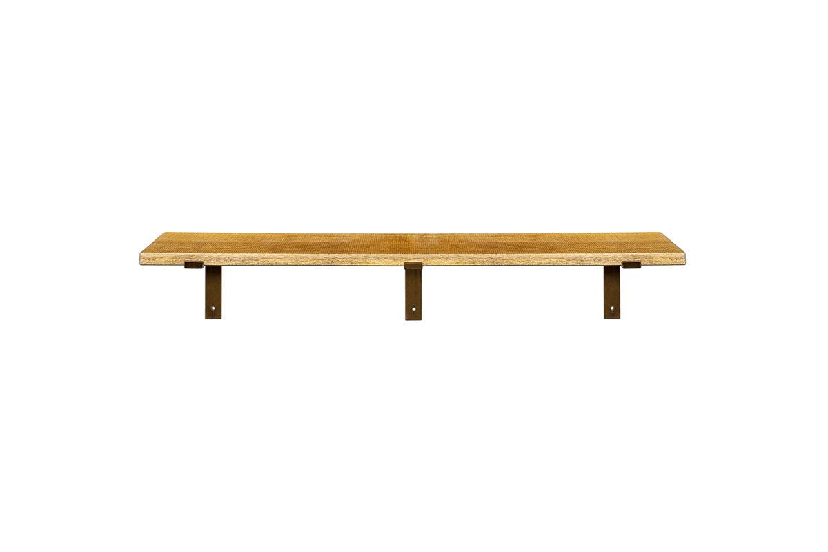 Japhali Mango Wood And Iron Shelf - Long-nkuku