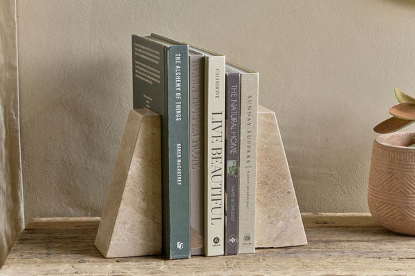 Juda Marble Bookends - Grey-nkuku