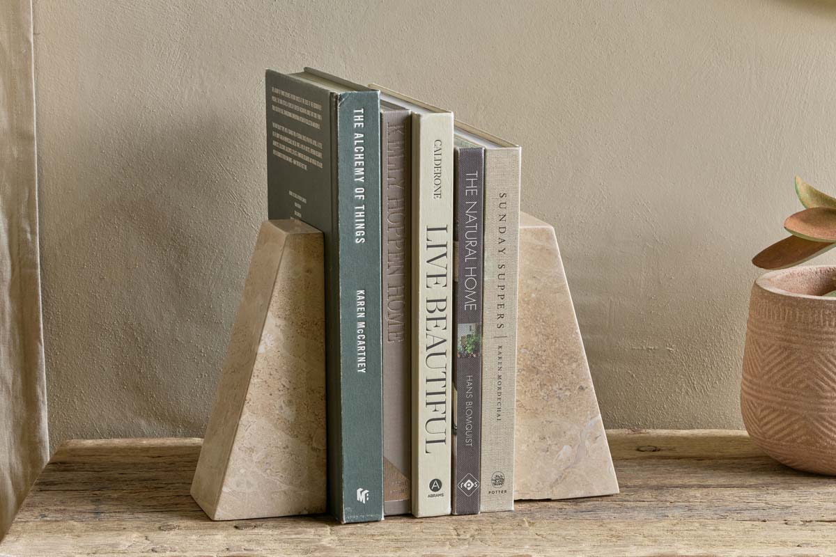 Juda Marble Bookends - Grey