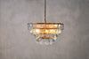 Kagitha Recycled Glass Statement Chandelier - Antique Brass & Clear