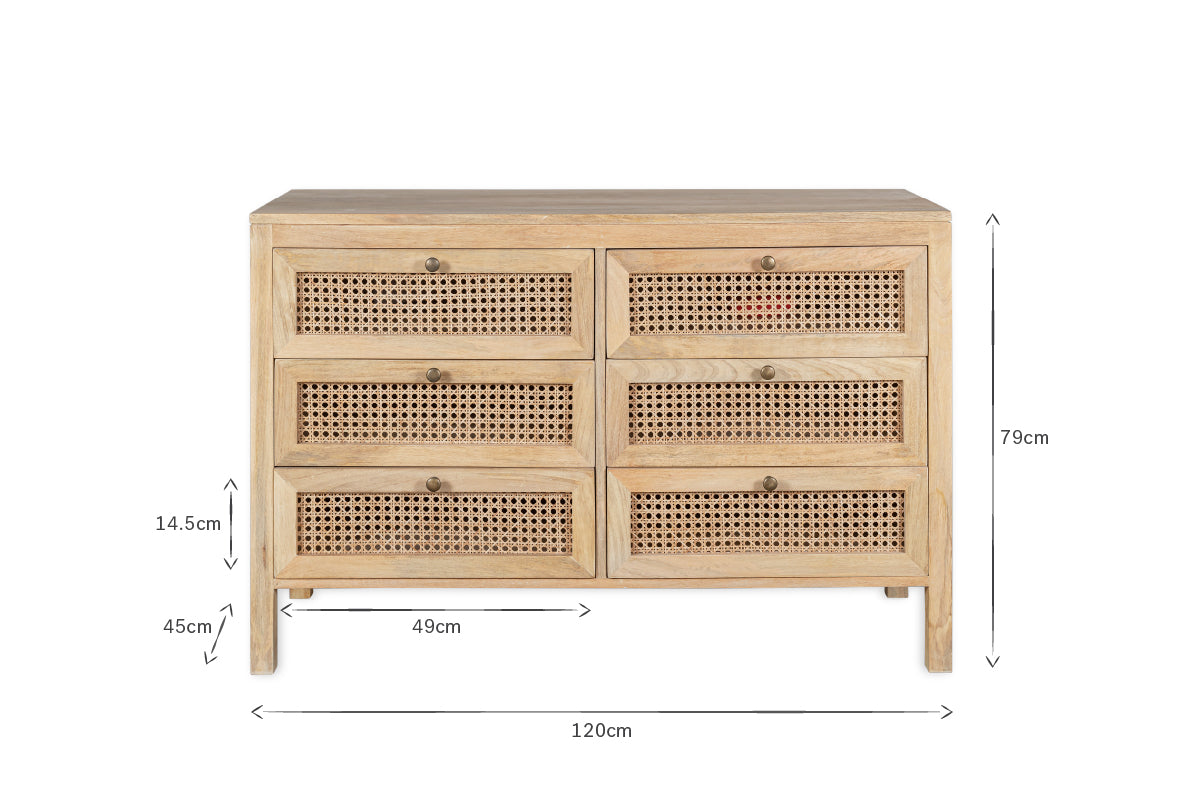 Kanz Mango Wood Chest Of Drawers - Natural