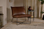 Kashvi Oversized Leather Lounger - Chocolate Brown