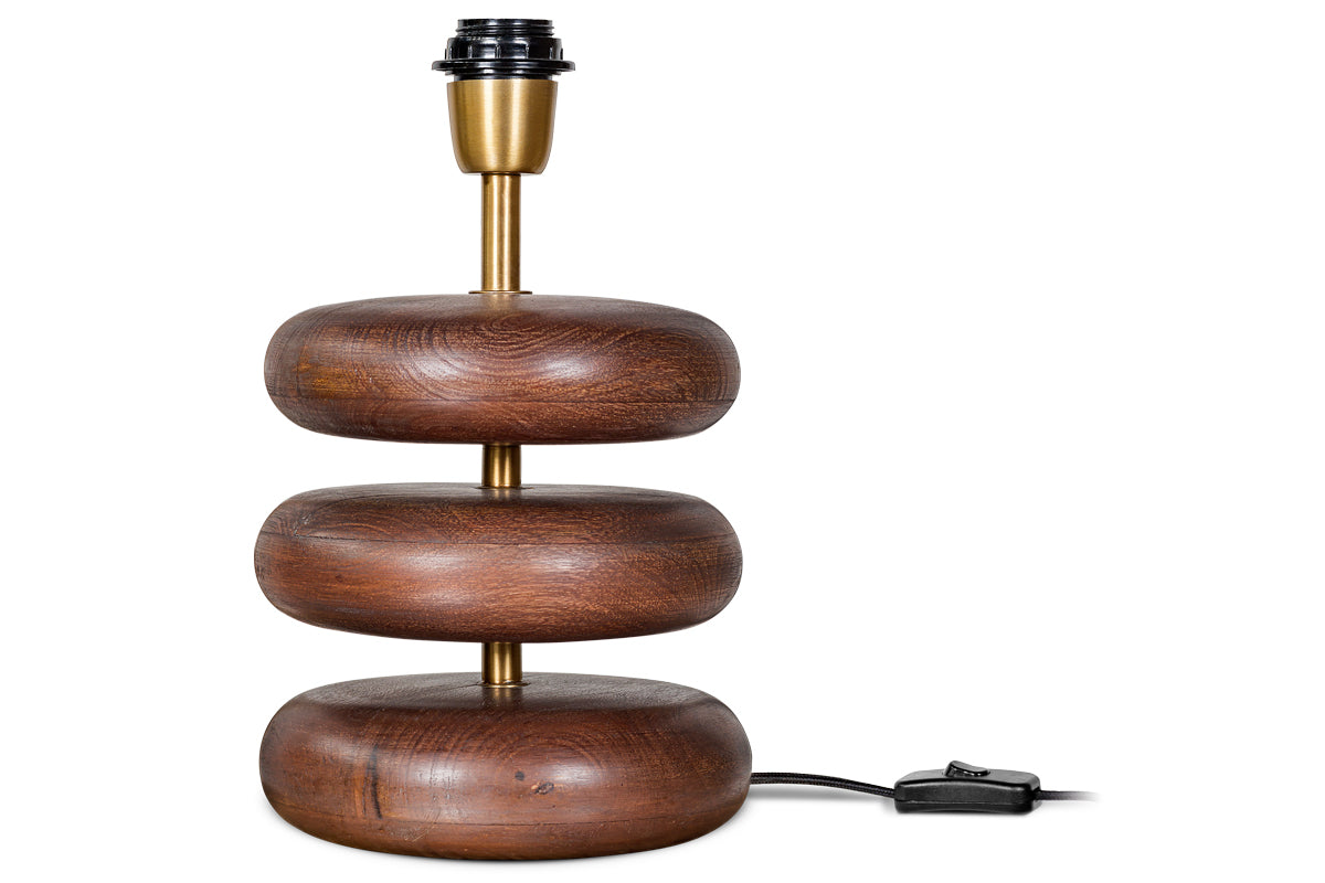 Kankad Mango Wood  Table Lamp - Dark Stain