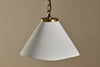 Kiara Organic Shape Ceramic Pendant Light - Off White & Antique Brass