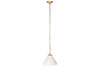 Kiara Organic Shape Ceramic Pendant Light - Off White & Antique Brass