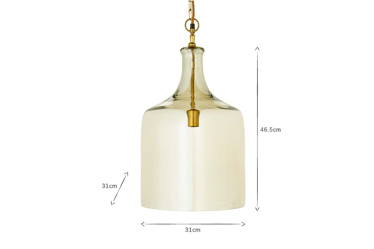 Kalsi Recycled Glass Pendant Light - Lustre - Large