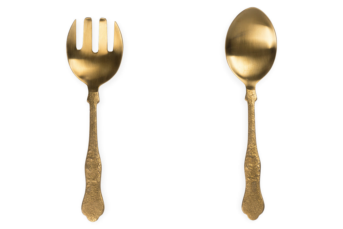 Khana Salad Servers - Brushed Gold (Set of 2)