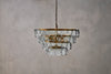 Kagitha Recycled Glass Statement Chandelier - Antique Brass & Clear-nkuku