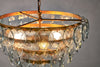 Kagitha Recycled Glass Statement Chandelier - Antique Brass & Clear-nkuku