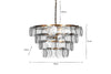 Kagitha Recycled Glass Statement Chandelier - Antique Brass & Clear-nkuku