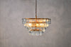 Kagitha Recycled Glass Statement Chandelier - Antique Brass & Clear-nkuku