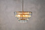 Kagitha Recycled Glass Statement Chandelier - Antique Brass & Clear-nkuku