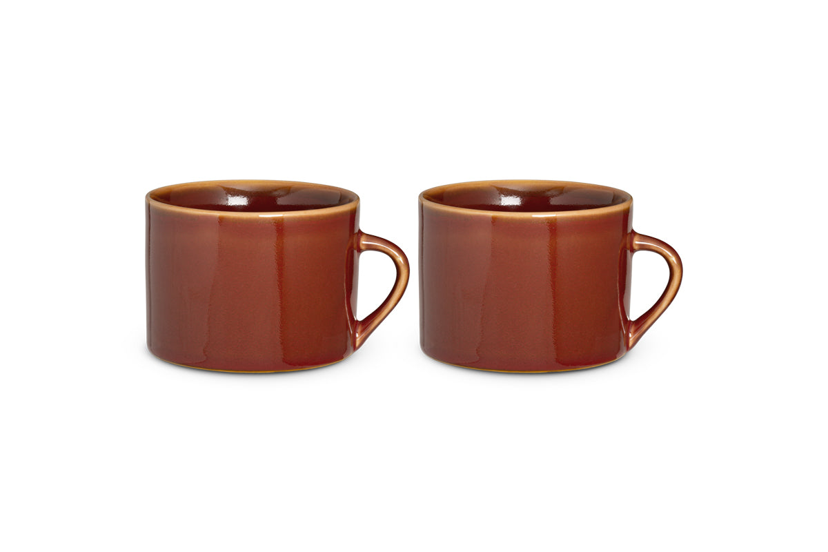 Kalini Mugs - Amber - Large (Set of 2)-nkuku