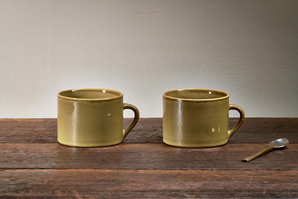 Kalini Mugs - Green - Large (Set of 2)-nkuku