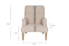 Kallu Wool & Cotton Occasional Chair - Natural-nkuku