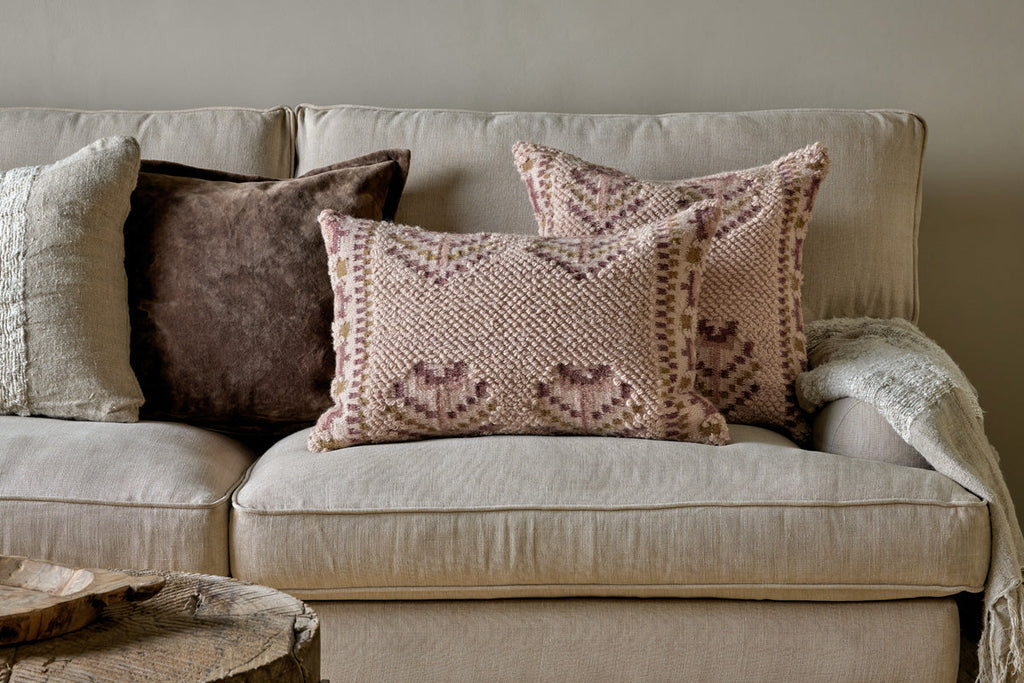 Kandy Wool & Cotton Cushion Cover - Dusty Pink-nkuku