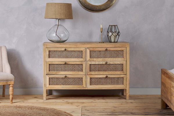 Kanz Mango Wood Chest Of Drawers - Natural-nkuku