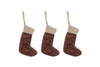 Karru Cotton Velvet Mini Stocking - Rich Mocha - (Set of 3)-nkuku