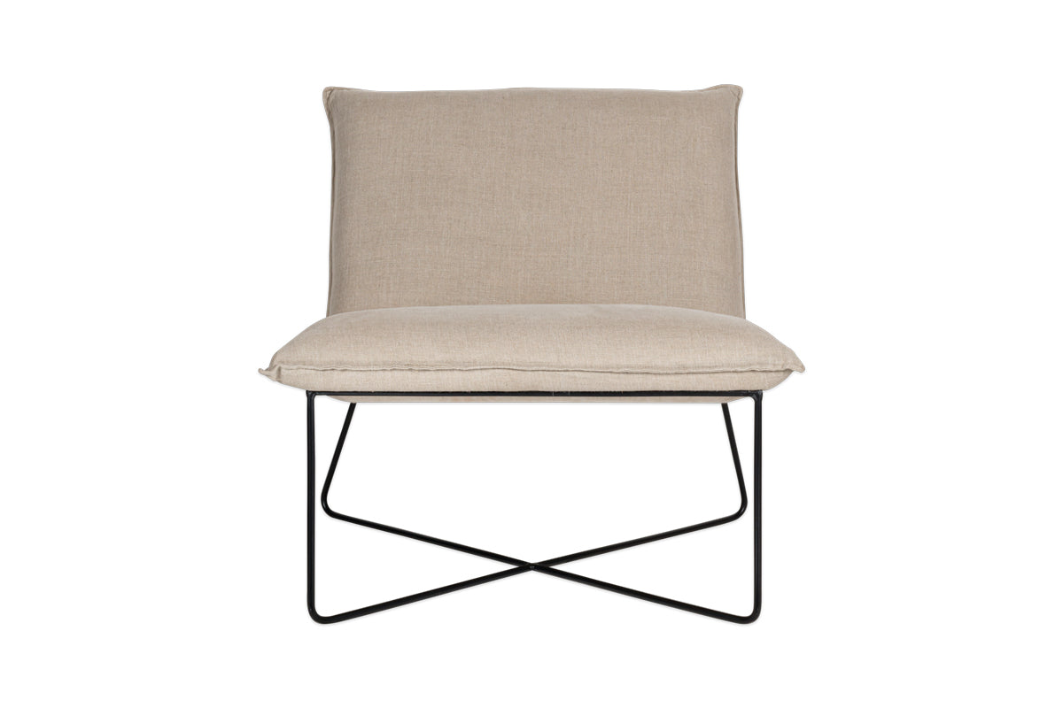 Kashvi Oversized Linen Lounger - Natural- nkuku