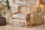 Kaziria Cane & Linen Armchair - Natural- nkuku