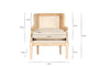 Kaziria Cane & Linen Armchair - Natural- nkuku