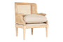 Kaziria Cane & Linen Armchair - Natural- nkuku