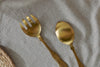 Khana Salad Servers - Brushed Gold (Set of 2)-nkuku