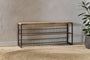 Kiyoma Iron & Wood Low Standing Shelves - Natural-nkuku