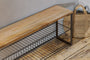 Kiyoma Iron & Wood Low Standing Shelves - Natural-nkuku